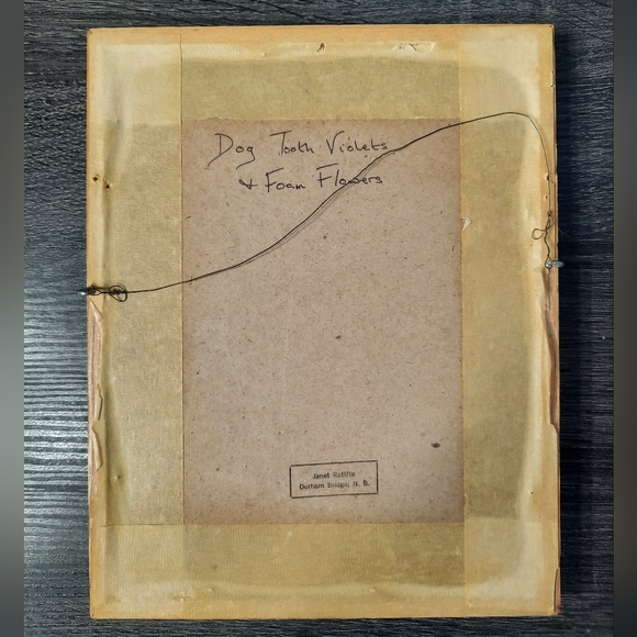 Vintage Pressed Flowers Framed Wall Art Decor Artist Signed - Picture 7 of 10